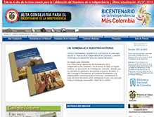 Tablet Screenshot of bicentenarioindependencia.gov.co